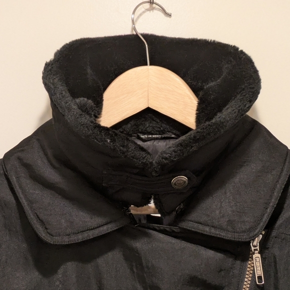 Gorgeous Vintage 90s Fera Skiwear 10 Bomber Jacket With Removable Fur Collar - Picture 12 of 15